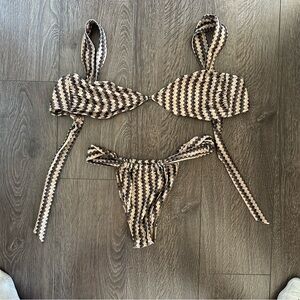 Strawberry Milk Mob Checkered Bikini